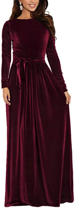 Velvet Bridesmaid dress